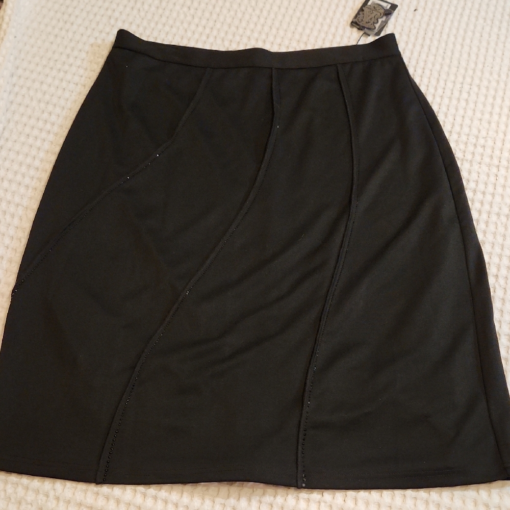 Amanda Collection Black Women’s A-Line Skirt Sz XL